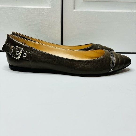 NINE WEST Savory Le Brown Pointed Toe Flats Size 9M - Picture 5 of 8